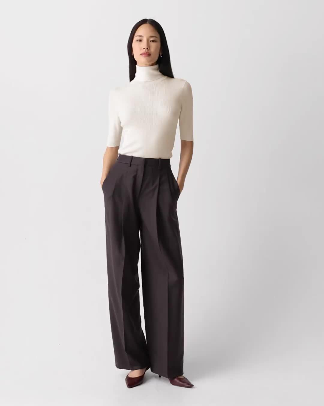 Double Pleat Pant, 29’’ in Sleek Flannel