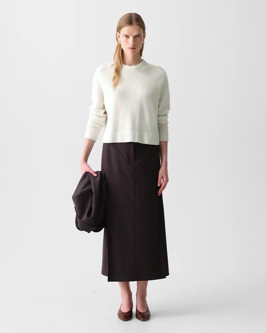 Cropped Sweater in Cashmere