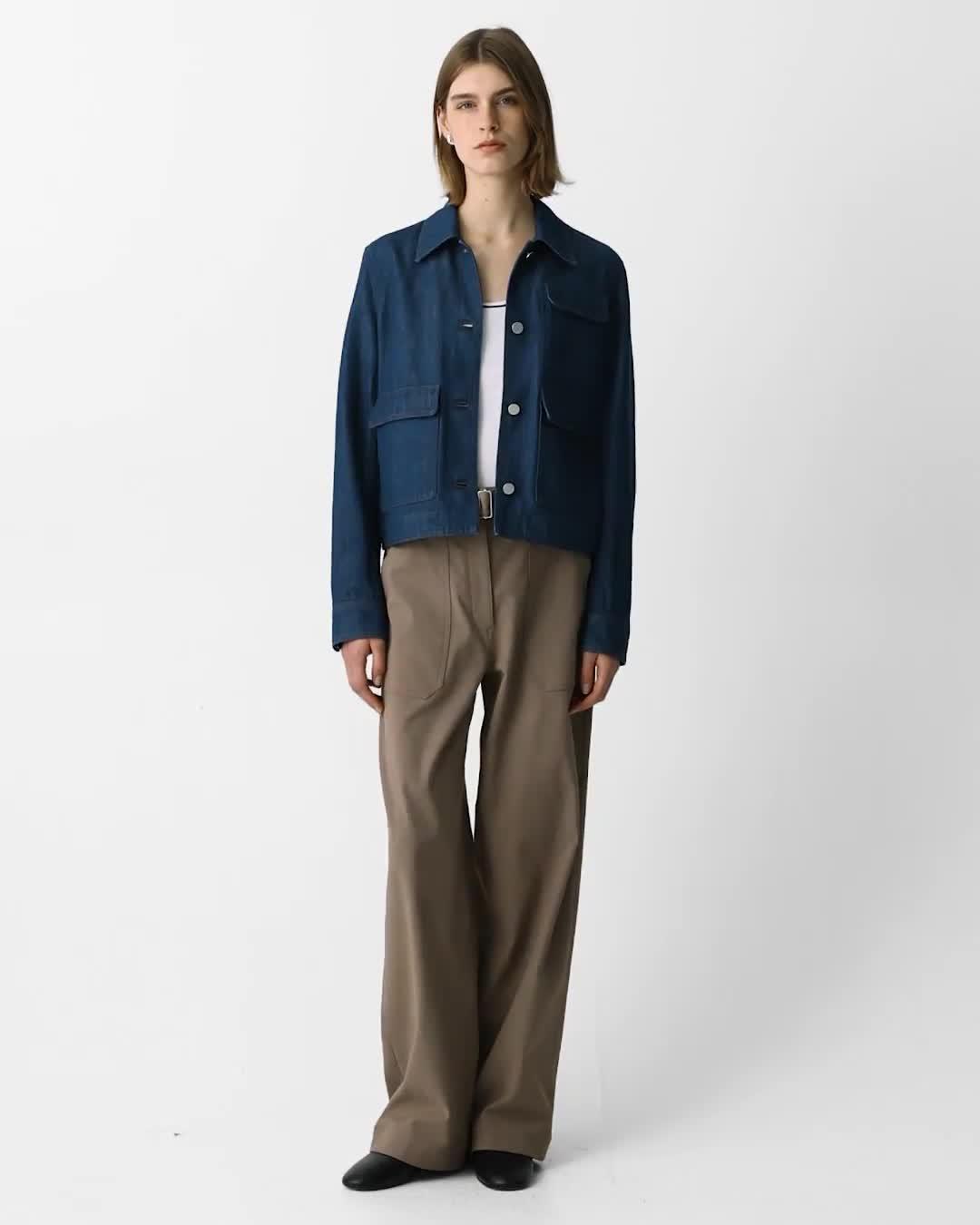 Relaxed Denim Casual Jacket | Theory