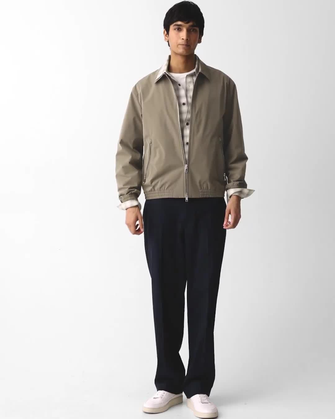 Blouson Zip Jacket in Foundation Twill