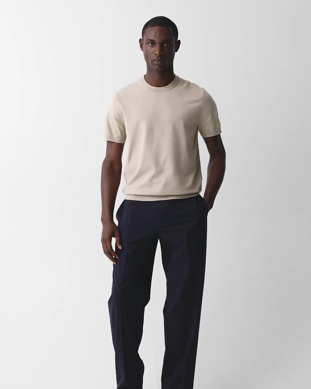 Theory 19ss 半袖ブラウス カーキ
