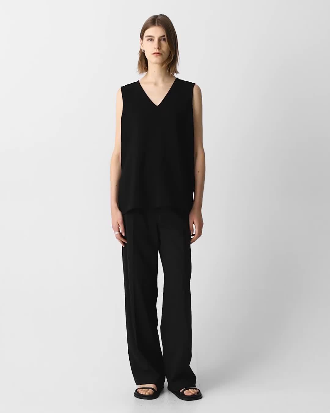 Admiral Crepe V-Neck Blouse | Theory