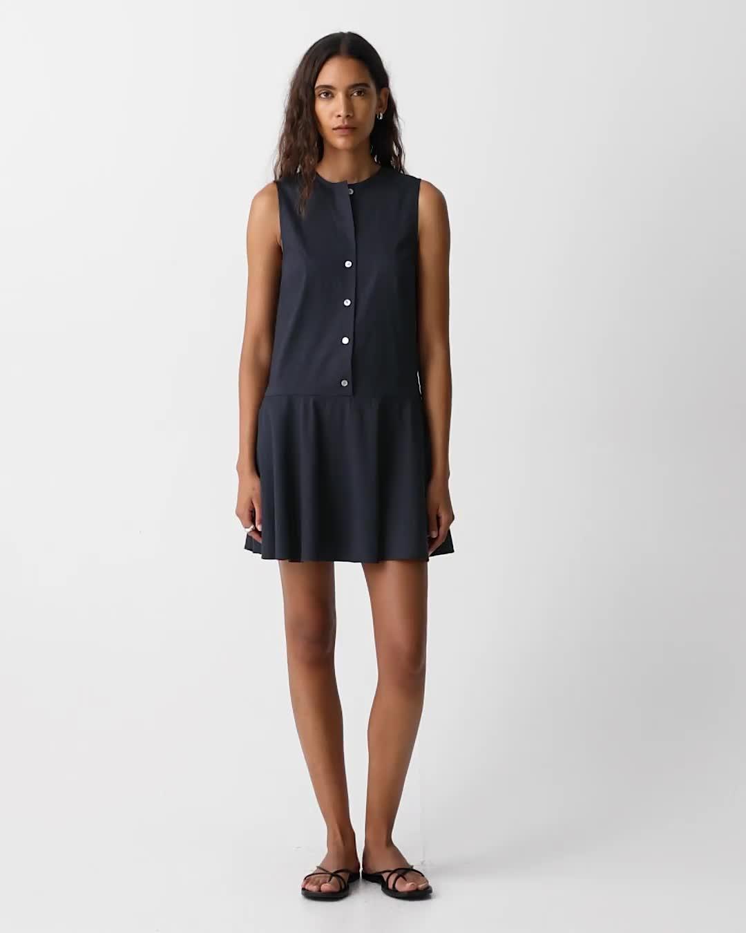 Good Linen Sleeveless Mini Dress | Theory