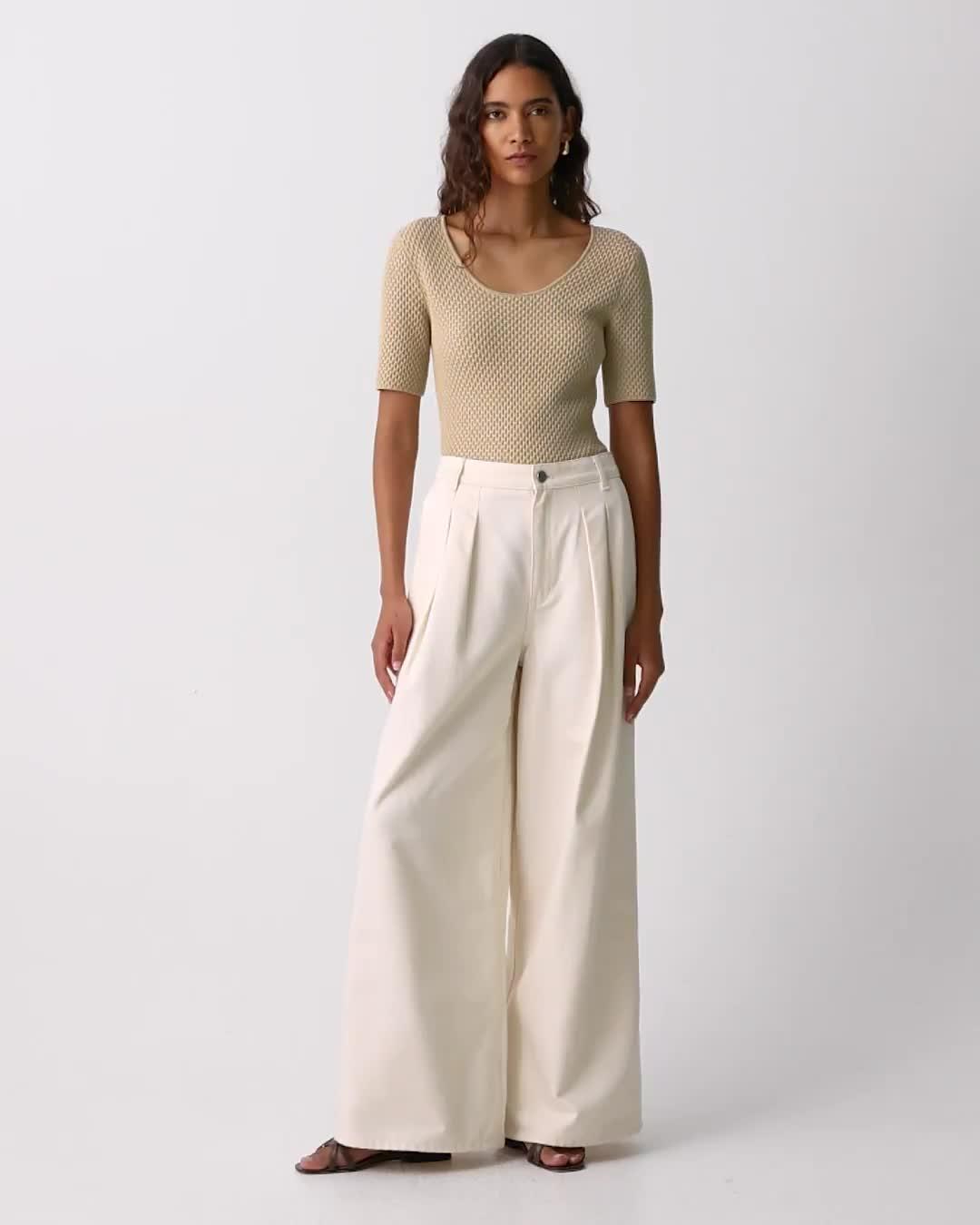 売れ筋商品|||フィーバー カットソー トップス レディース Solid Lyocell High Low Top With Collar LIGHT TENCEL Off-White New Obsession Draped Top
