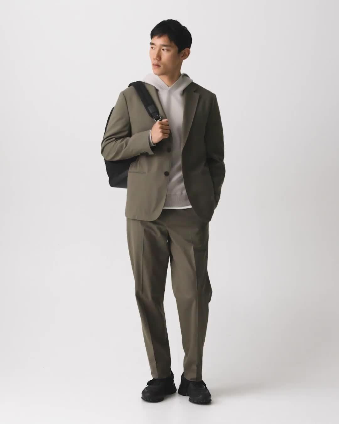 Clinton Blazer in Motion Wool in Morel | Men's Work and Travel