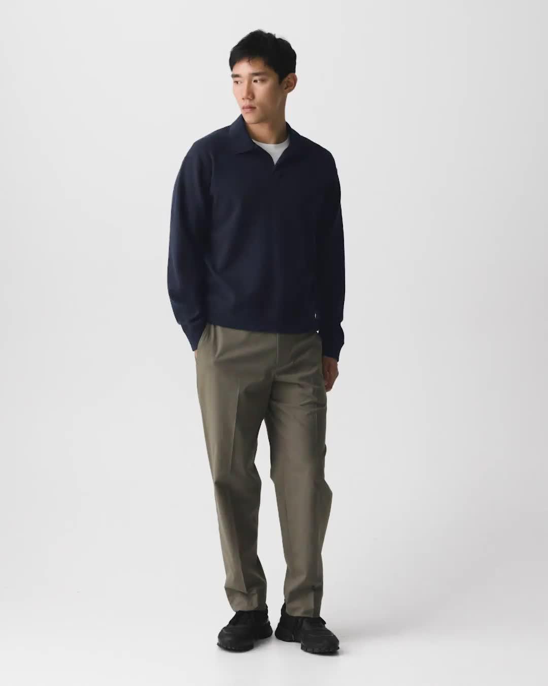 Curtis Drawstring Trousers in Motion Wool
