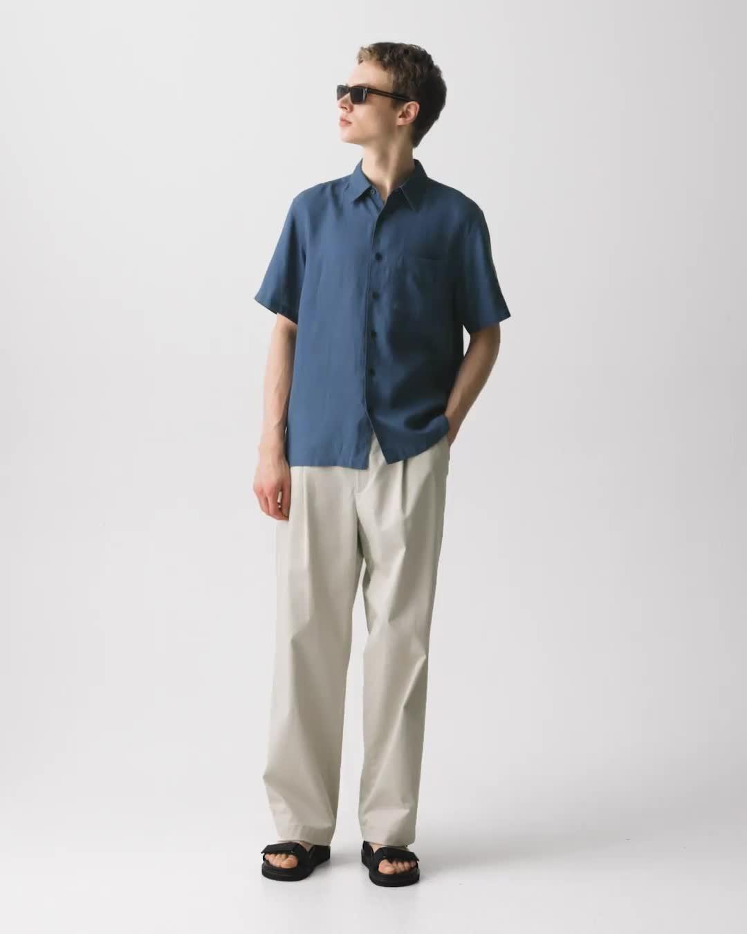 Irving Short-Sleeve Shirt in Relaxed Linen