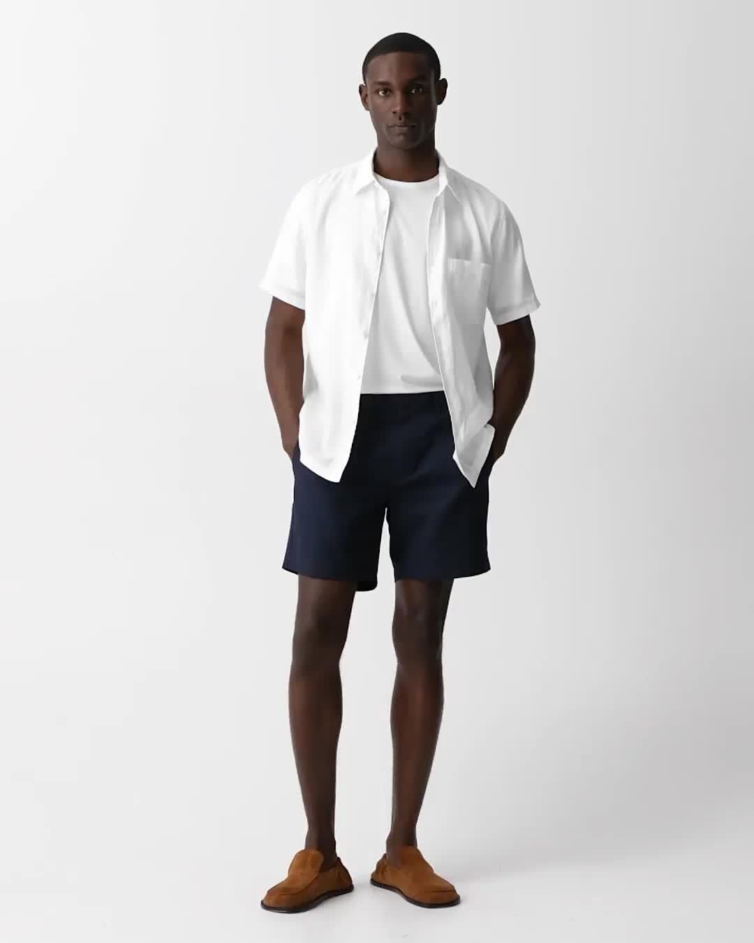 Zaine Short in Stretch Cotton
