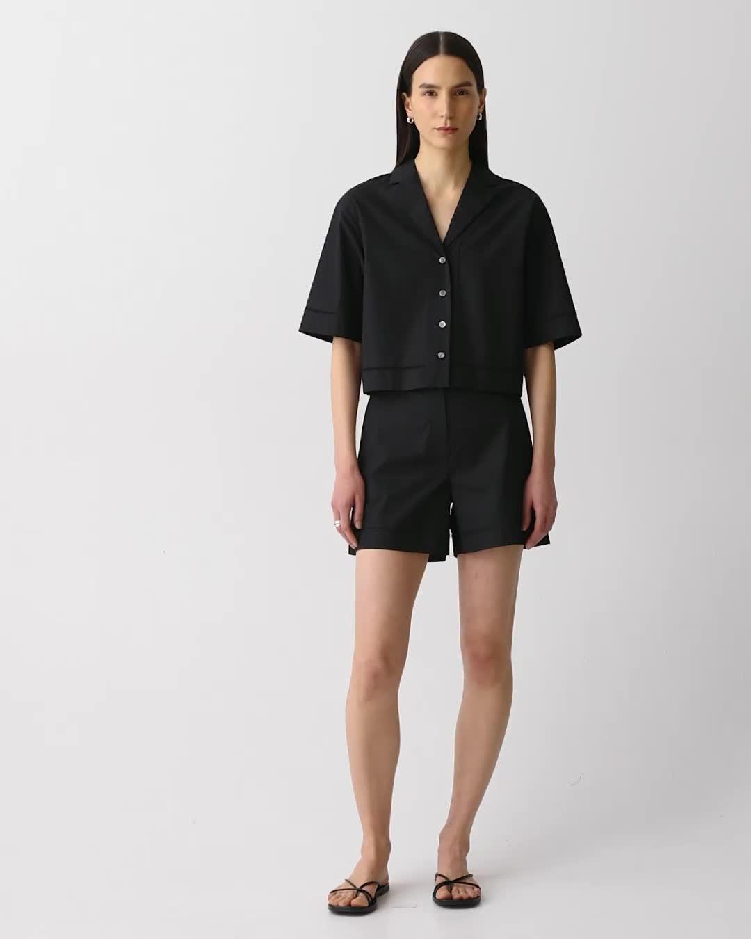Eyelet Short in City Poplin