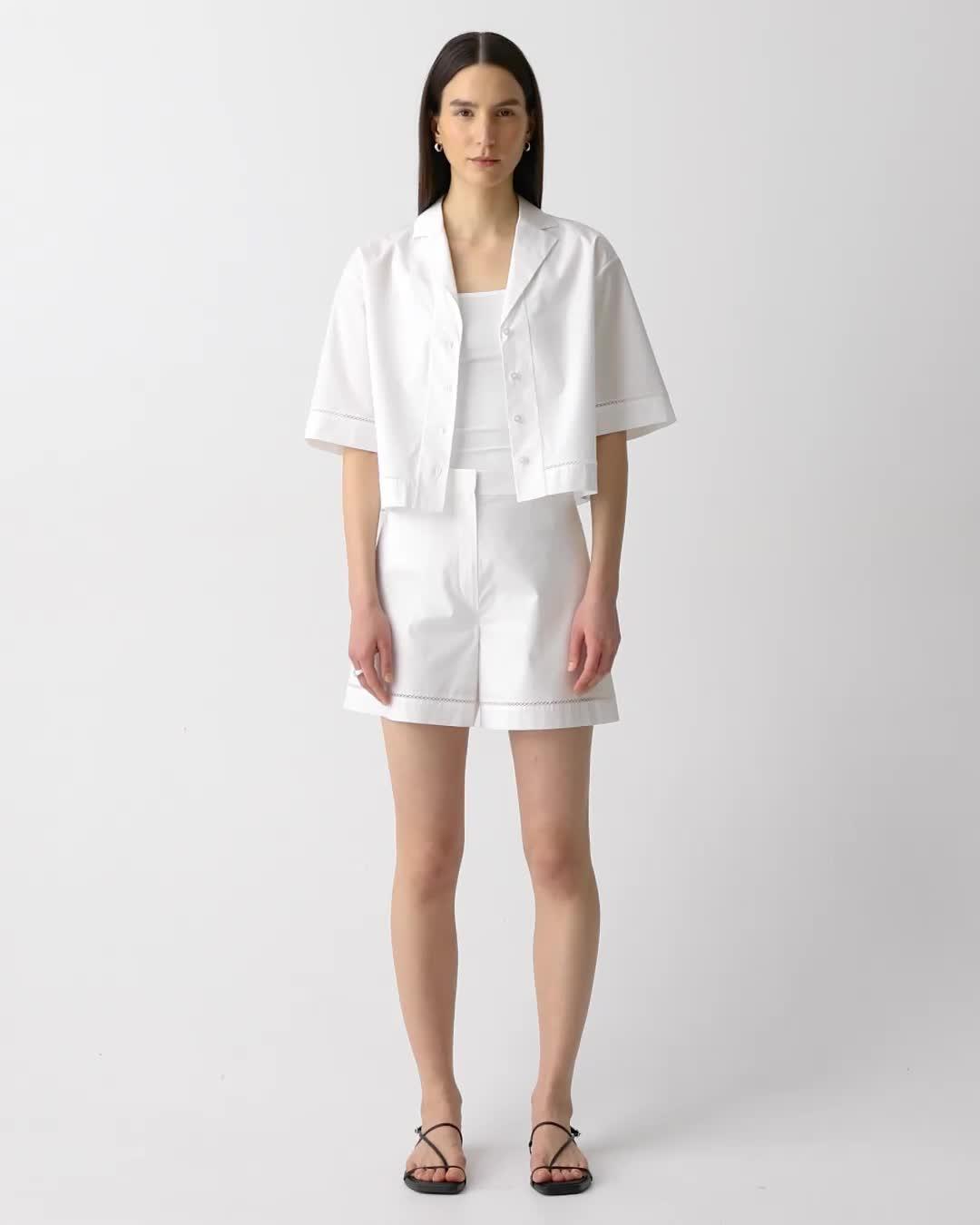 Boxy Camp Shirt in City Poplin