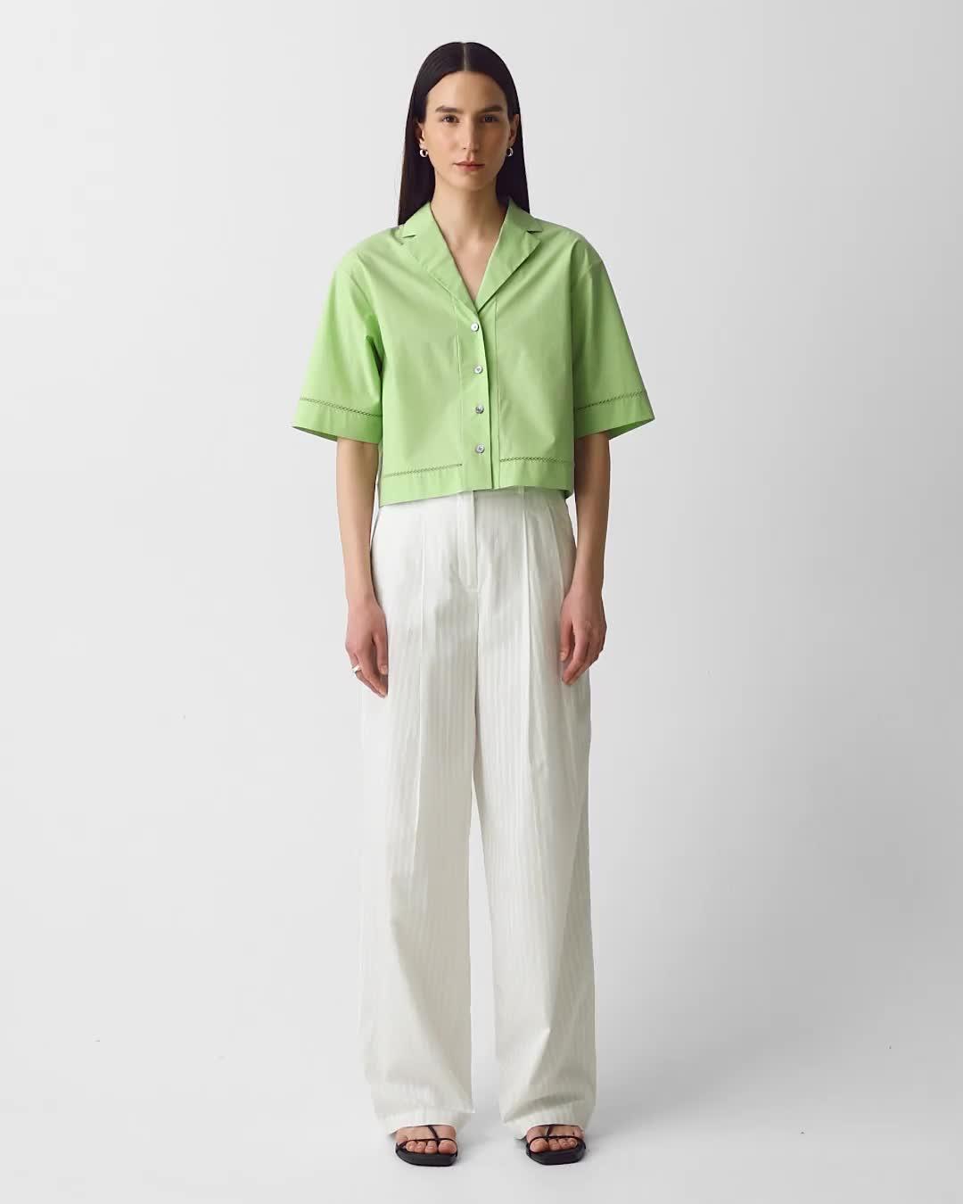 Boxy Camp Shirt in City Poplin