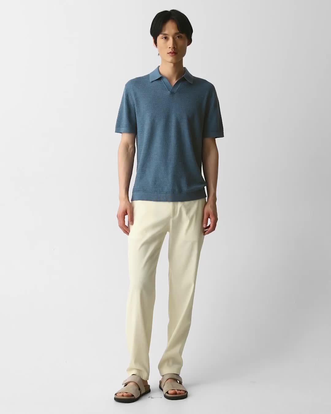 Brenan Polo Shirt in Pacific Linen