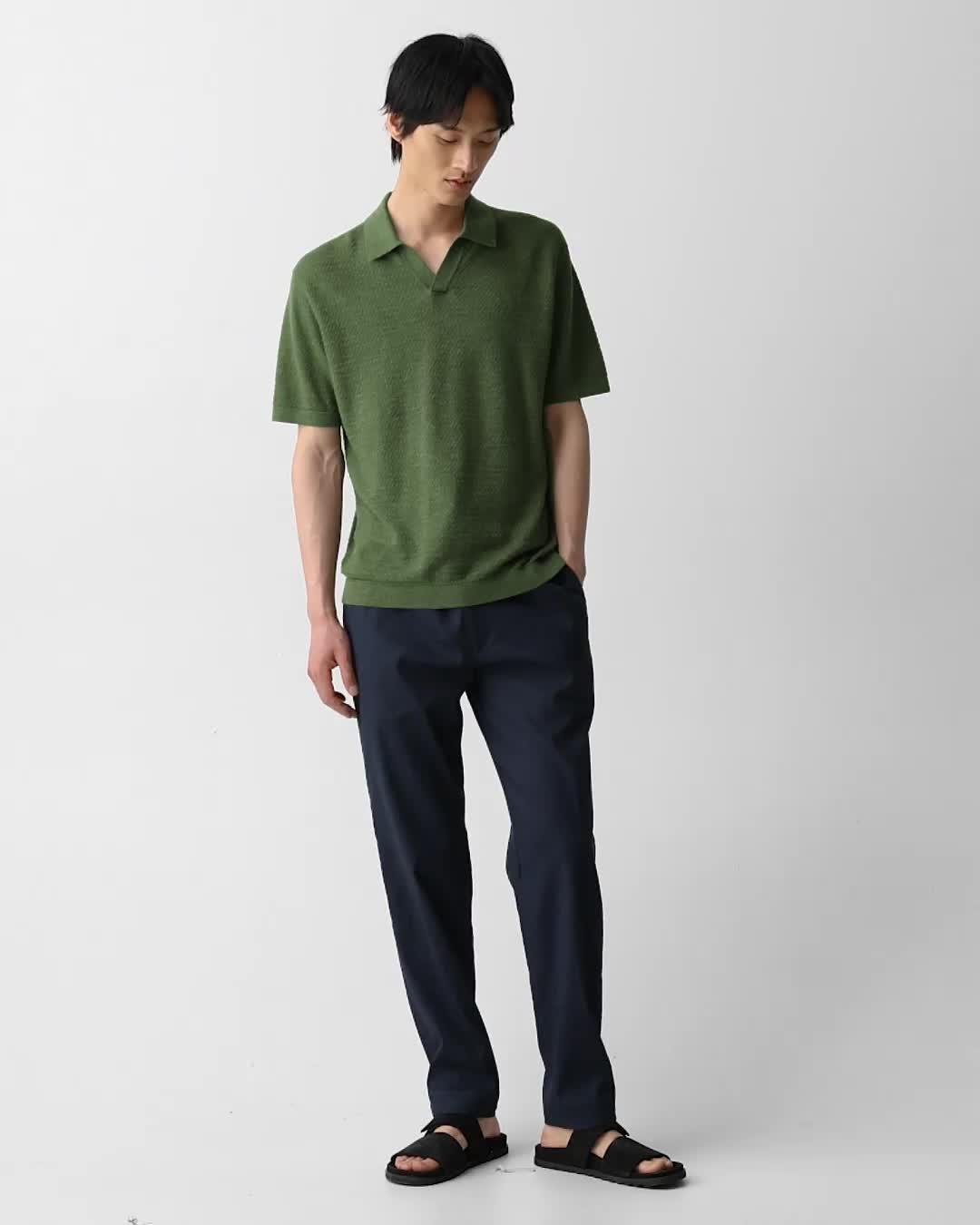 Brenan Polo Shirt in Pacific Linen