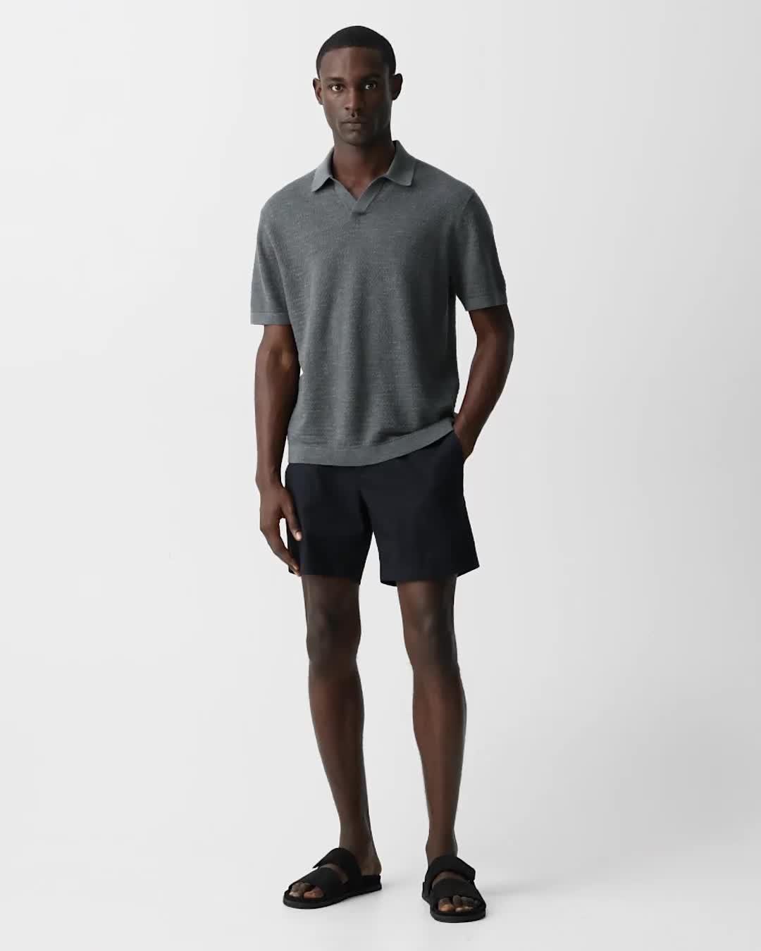 Brenan Polo Shirt in Pacific Linen