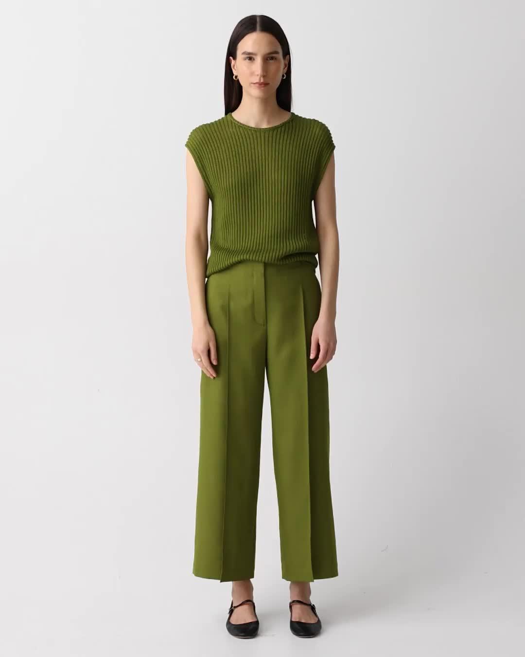 Double Pleat Pant in City Twill