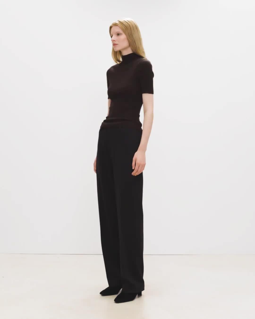 Leenda Mock Neck Sweater in Regal Wool