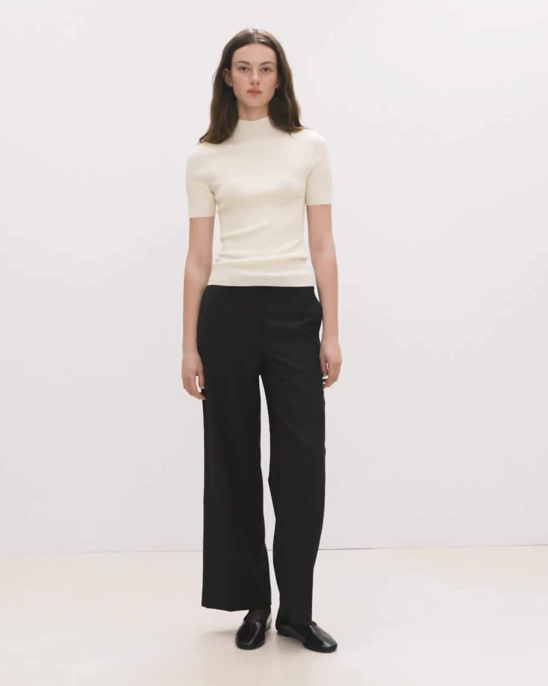 Leenda Mock Neck Sweater in Regal Wool