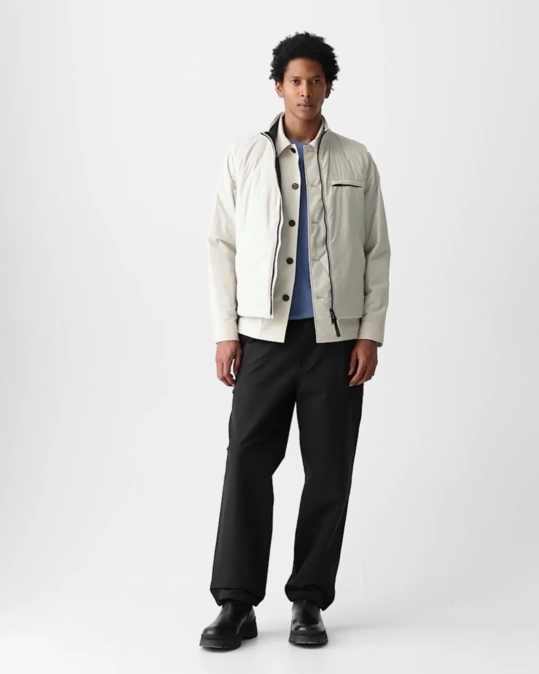Theory Official Site | Zip-Up Vest in Motion Nylon