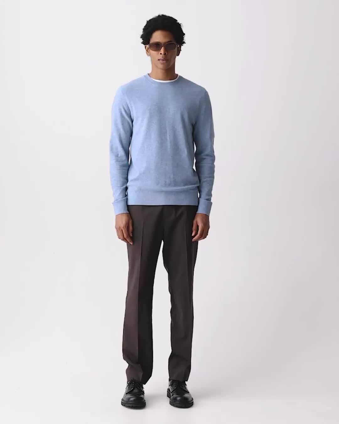 Riland Crewneck Sweater in Light Bilen | Men's Everywear Active