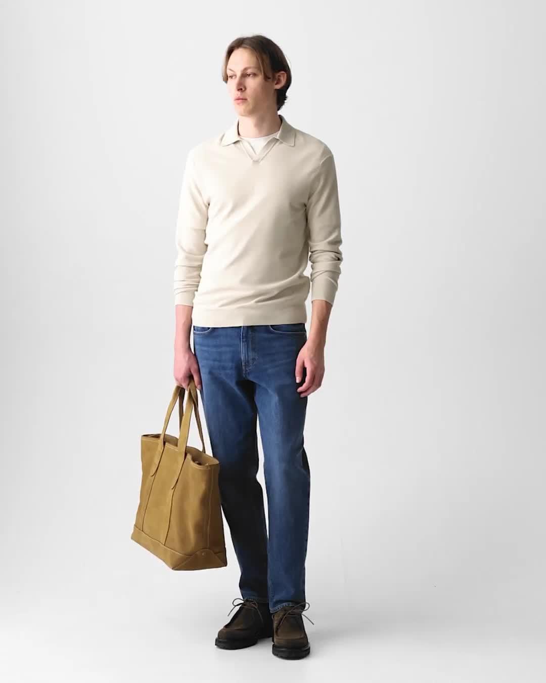 トップス 25ss Theory Light Bilen FZ Mockneck Light Bilen Goris