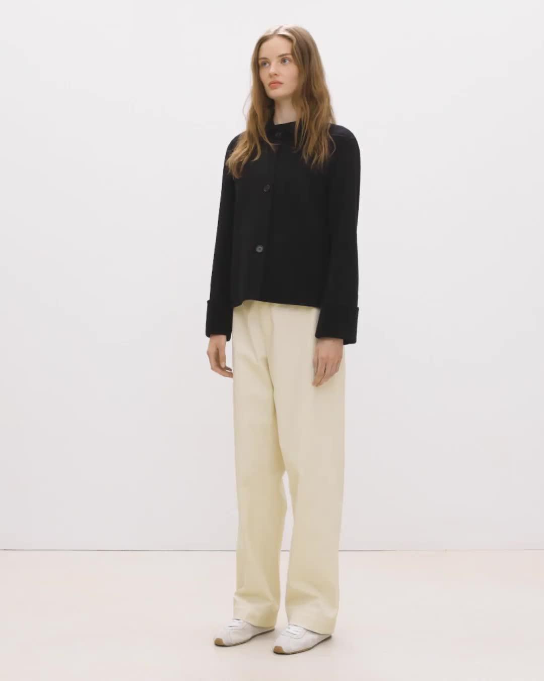 Boxy Cuff Jacket in Double-Face Wool-Cashmere