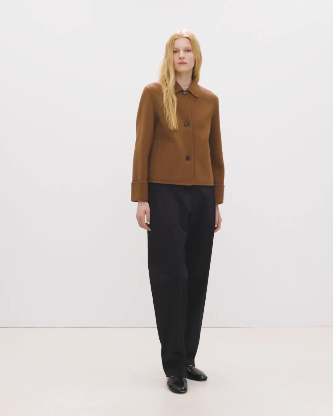 Boxy Cuff Jacket in Double-Face Wool-Cashmere