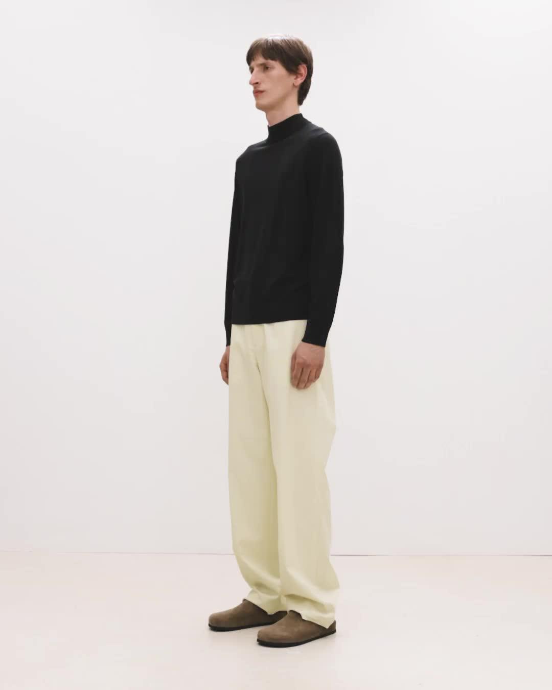 Mock Neck Sweater in Regal Wool
