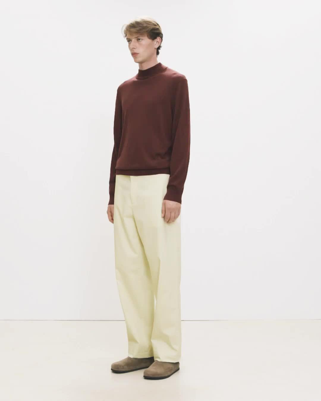 Mock Neck Sweater in Regal Wool