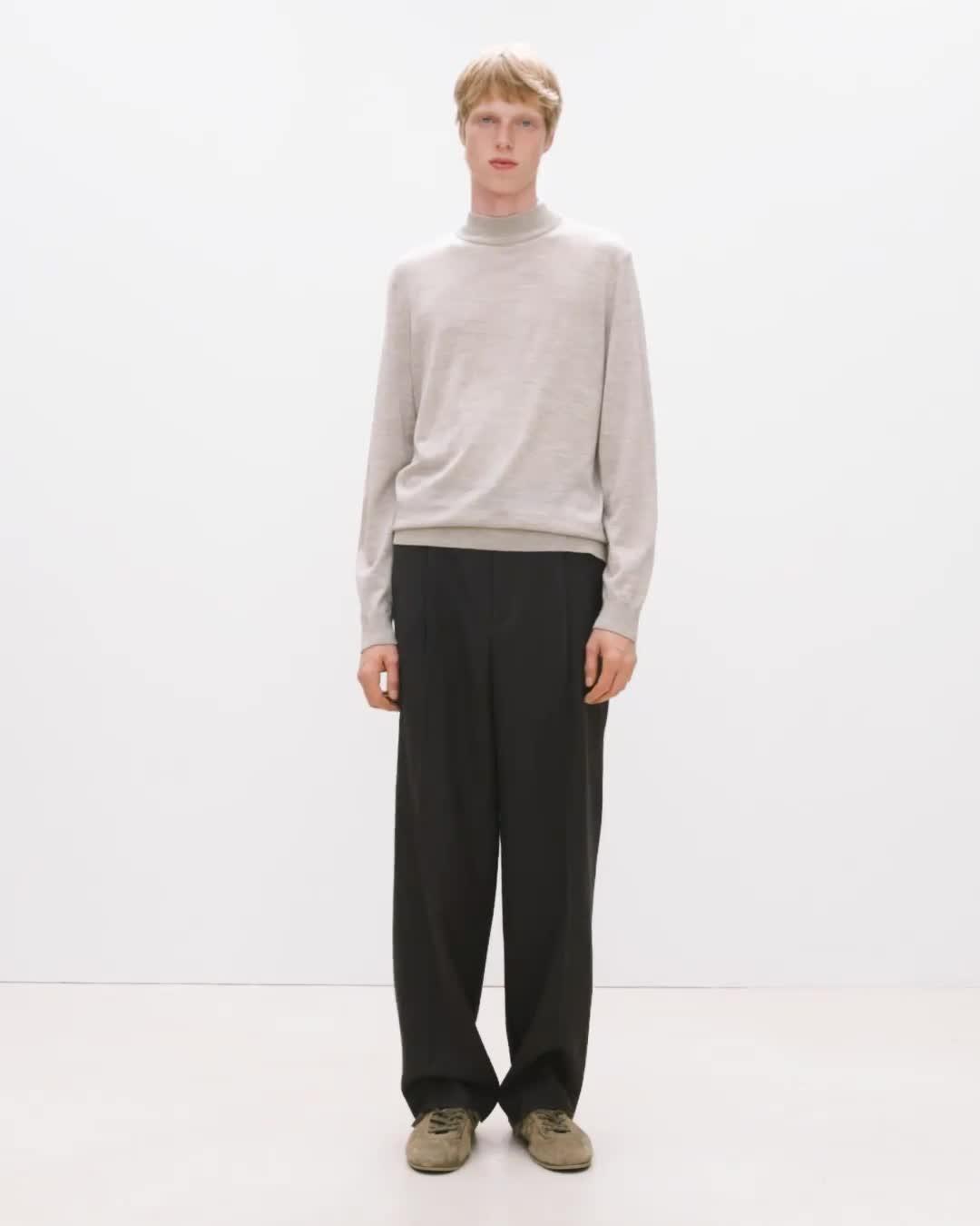 Mock Neck Sweater in Regal Wool