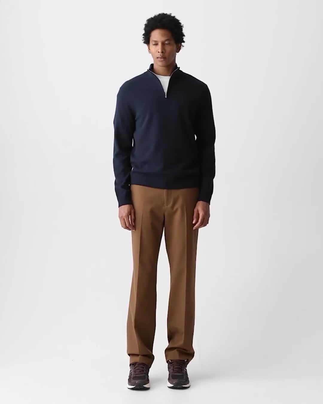 Men's Cashmere Quarter-Zip Sweater in Baltic | Theory