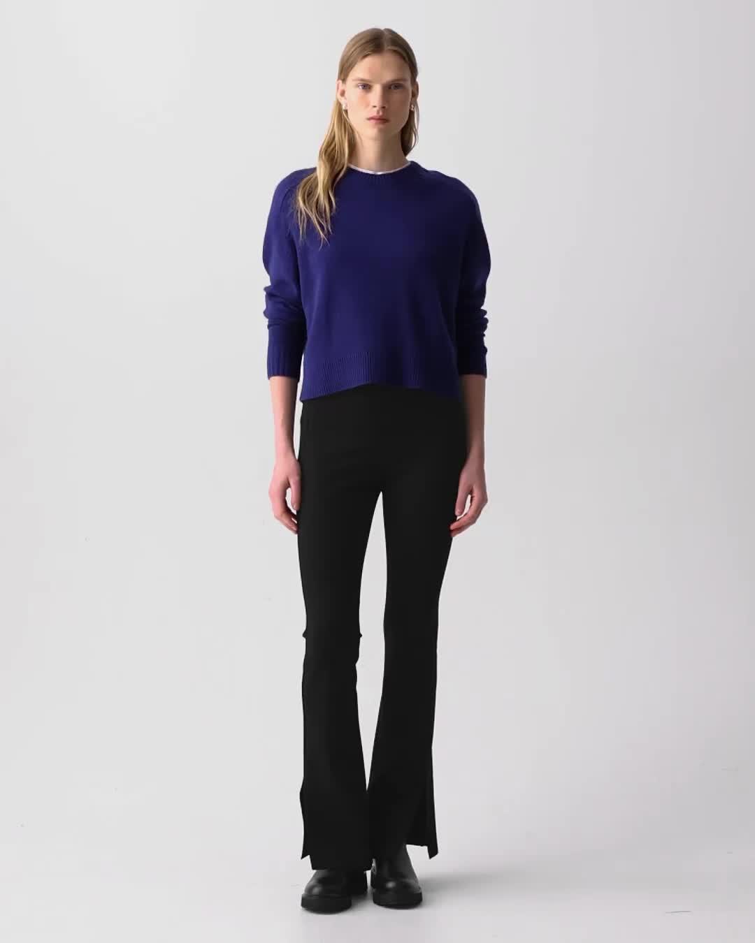 Flared Slit Legging in Motion Ponte