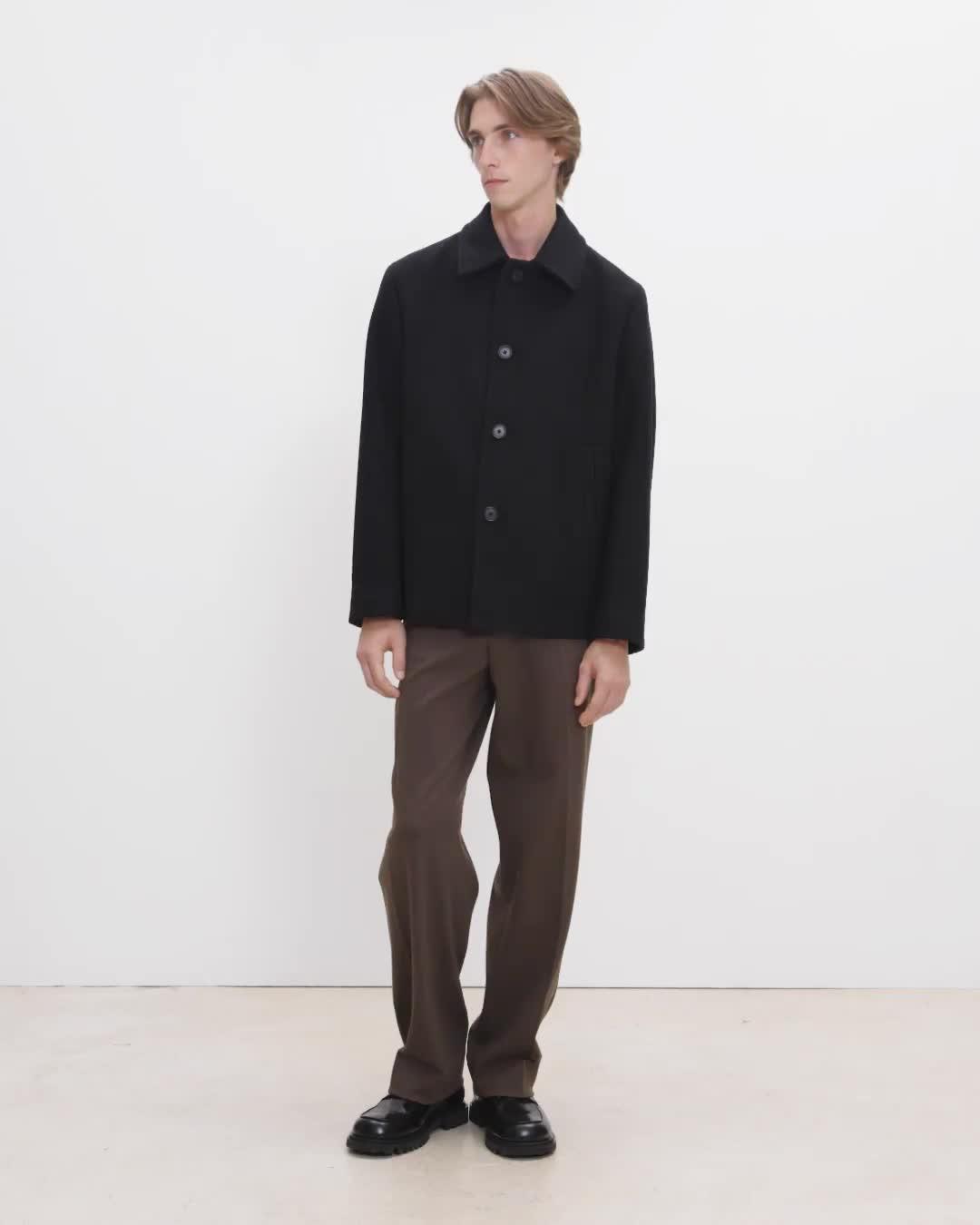 Peacoat in Plush Melton