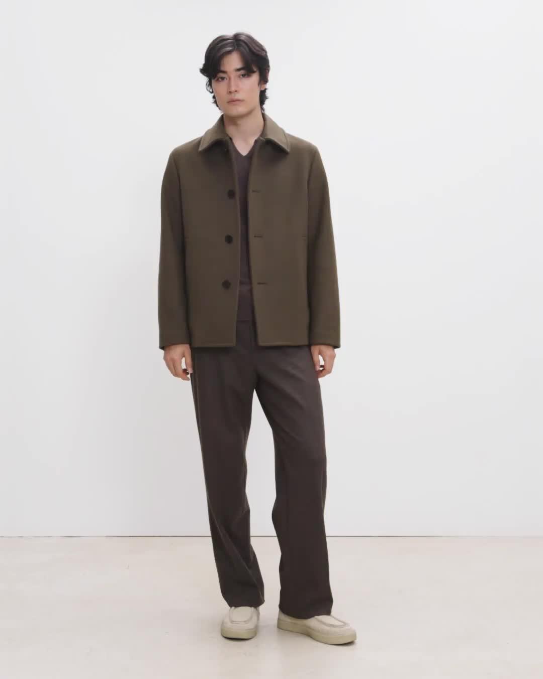 Peacoat in Plush Melton