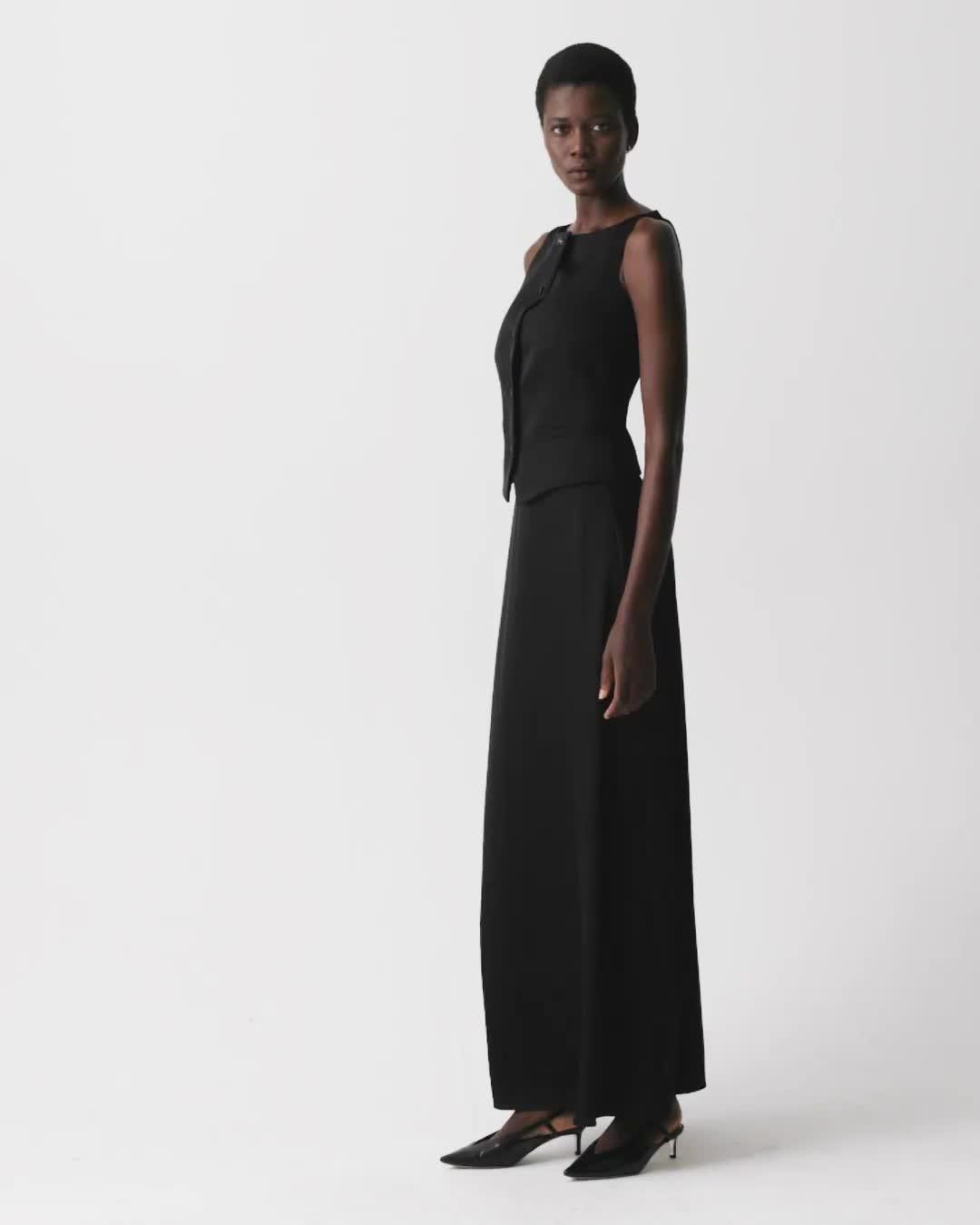 Boatneck Vest in Satin