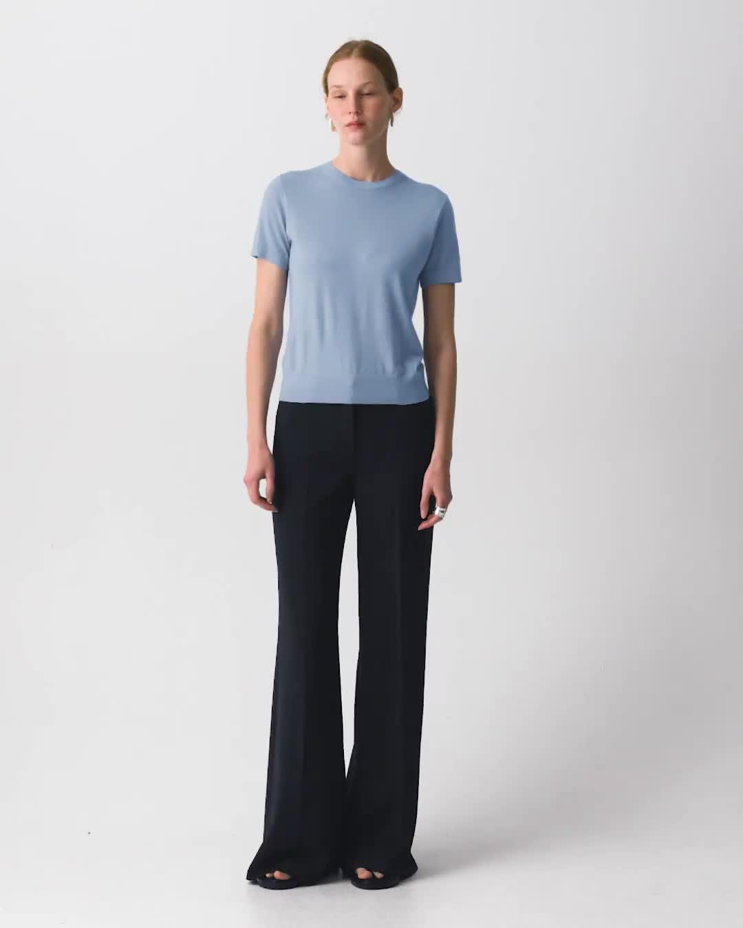 Fluid Flare Pant, 33'' in Admiral Crepe