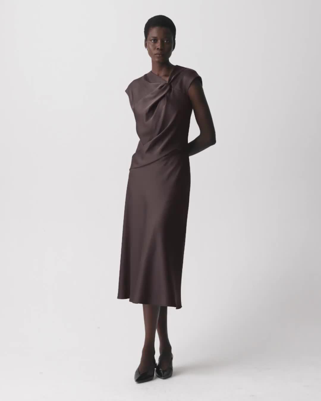 theory cocktail dress Theory Women's Twist Bodice Dress - Black