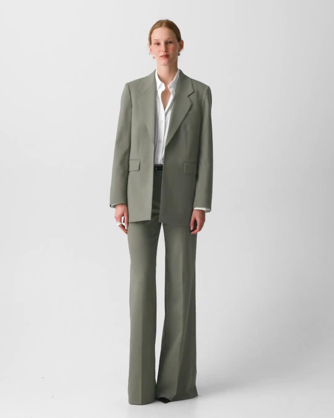 Wool Gabardine Vented Blazer | Theory