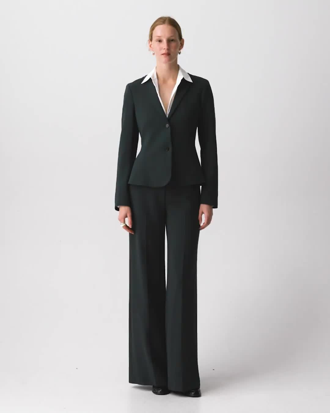 Fitted Blazer in Admiral Crepe