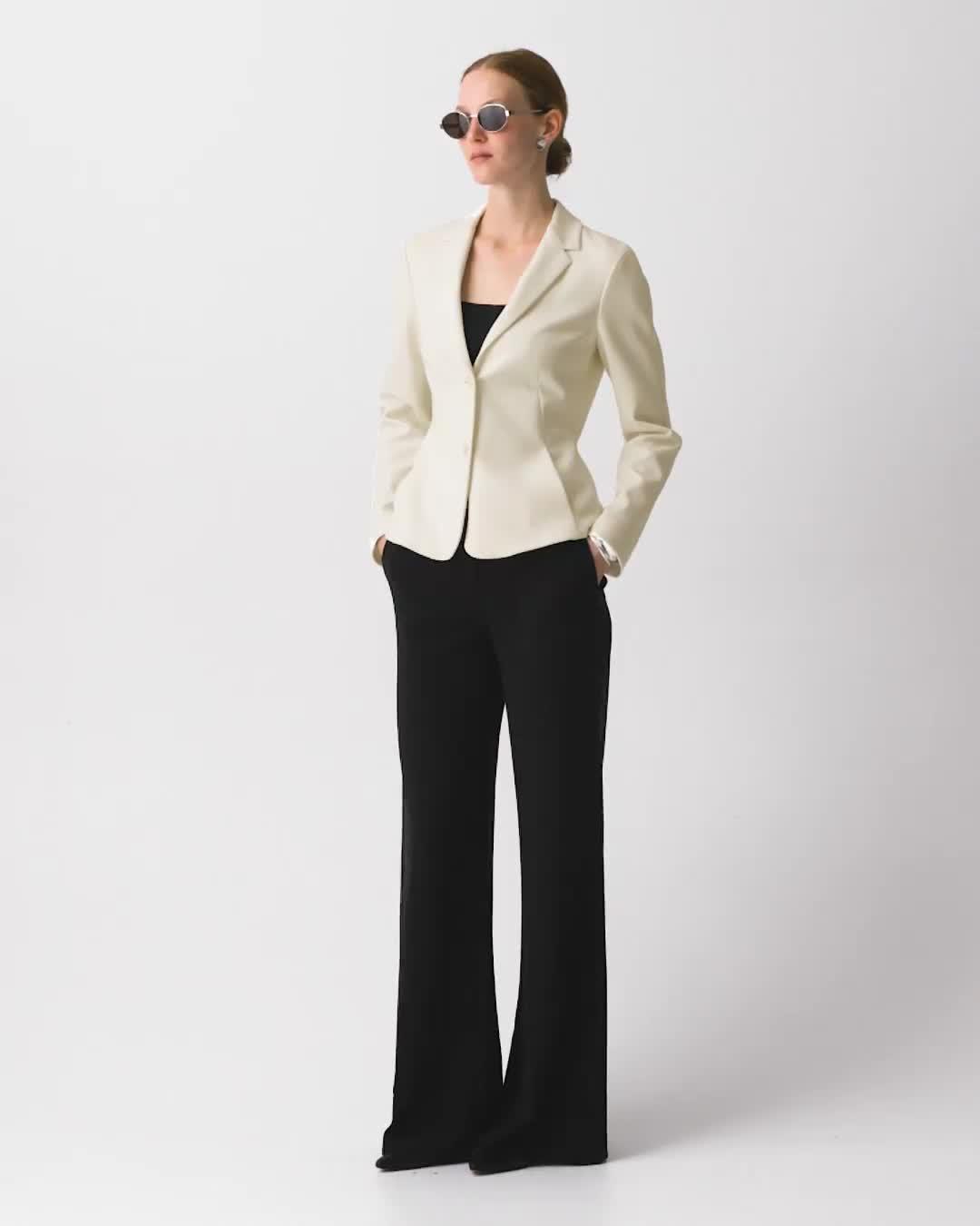 Fitted Blazer in Admiral Crepe