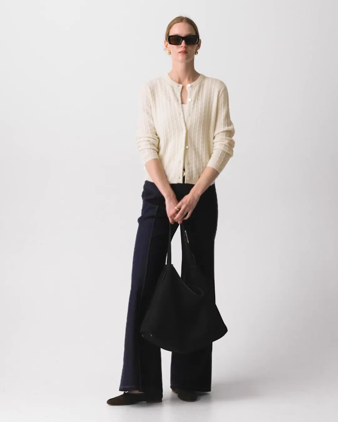 Cable-Knit Cardigan in Cashmere