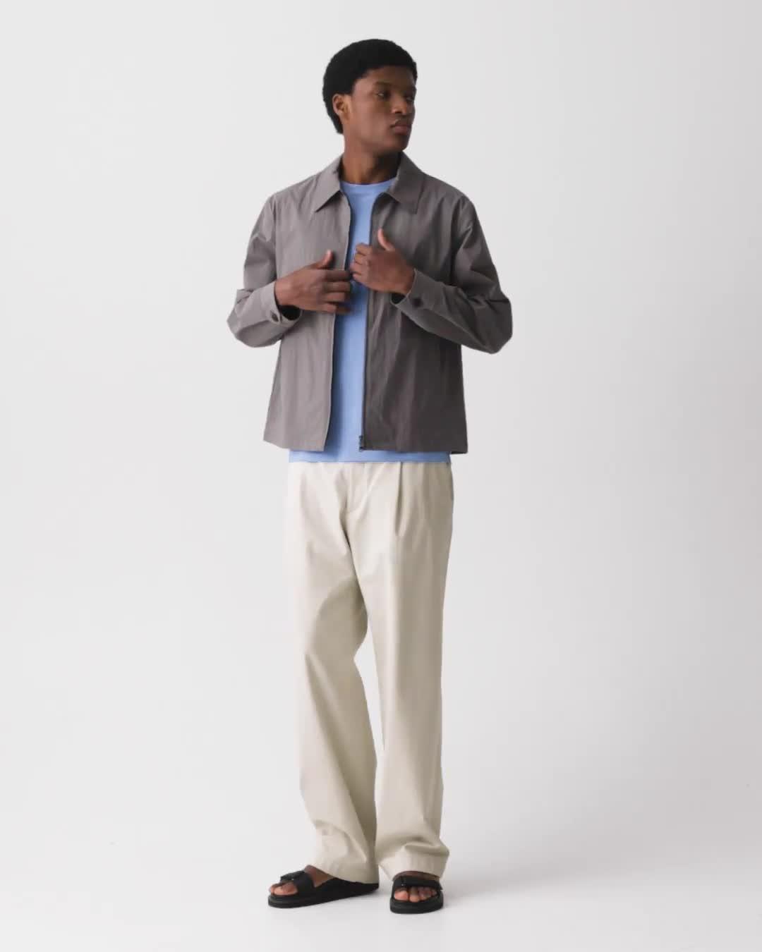 City Zip Jacket in Textured Nylon