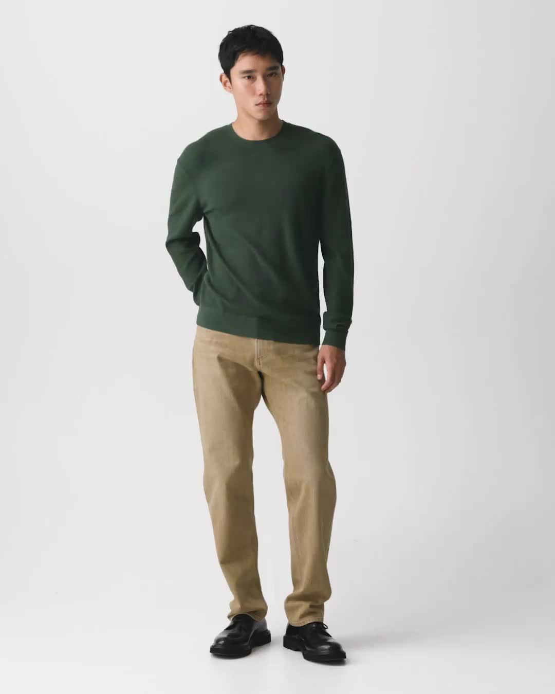 Riland Crewneck Sweater in Light Bilen