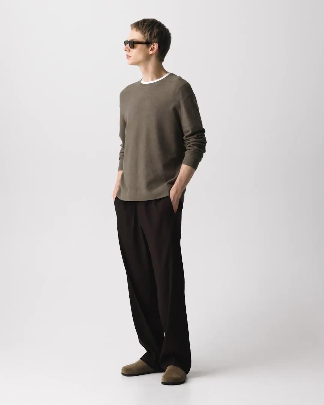 Riland Crewneck Sweater in Light Bilen