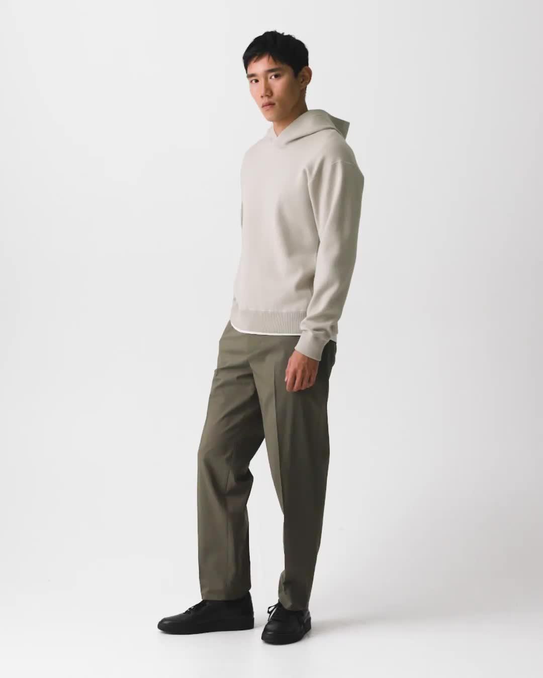 Relaxed Hoodie in Light Bilen in Silver Cloud | Men's Everywear