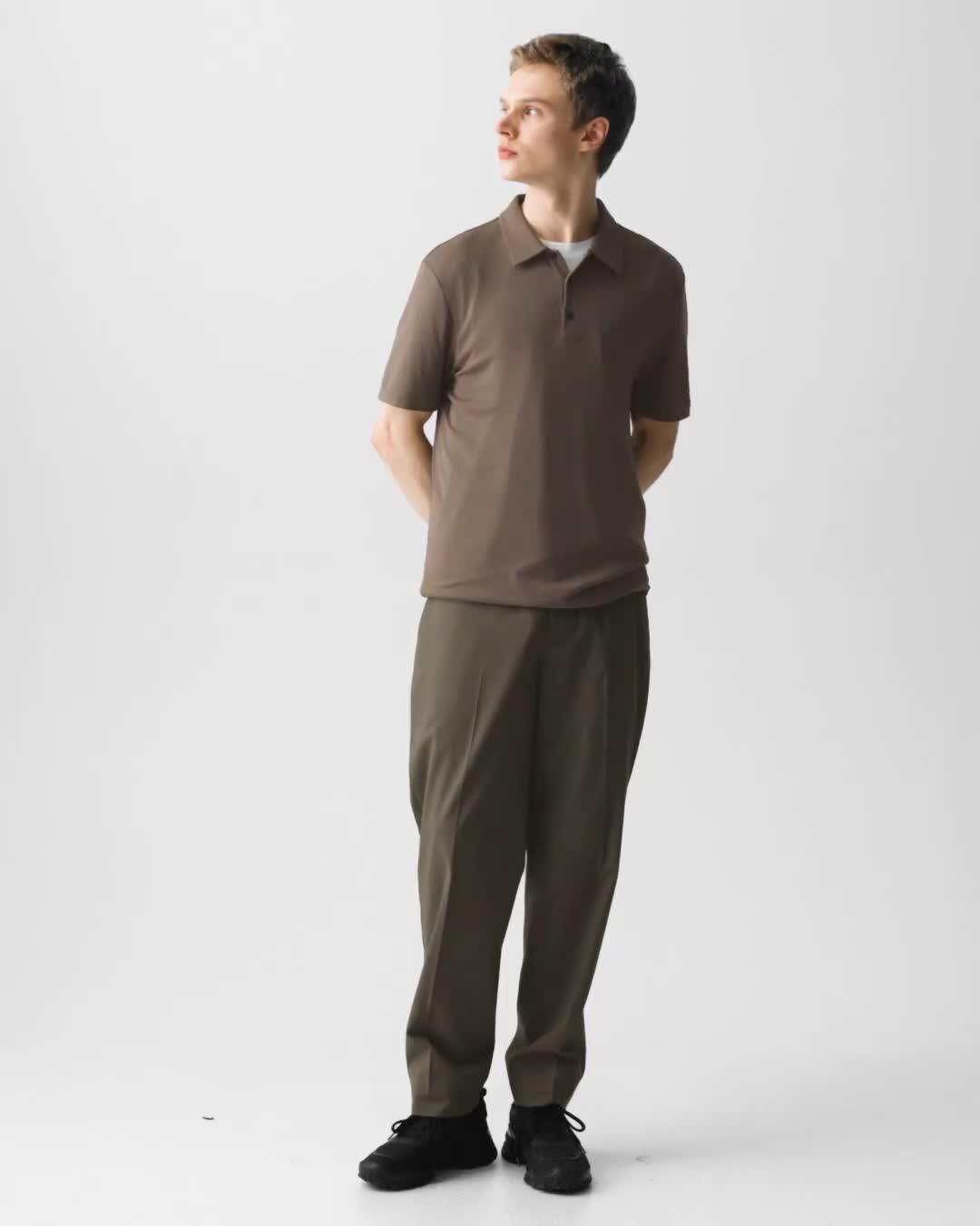 Bron Polo Shirt in Anemone Modal Jersey