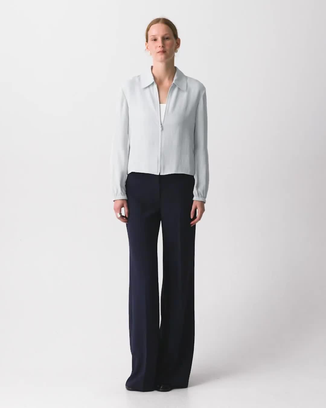 Cropped Jacket in Washed Twill