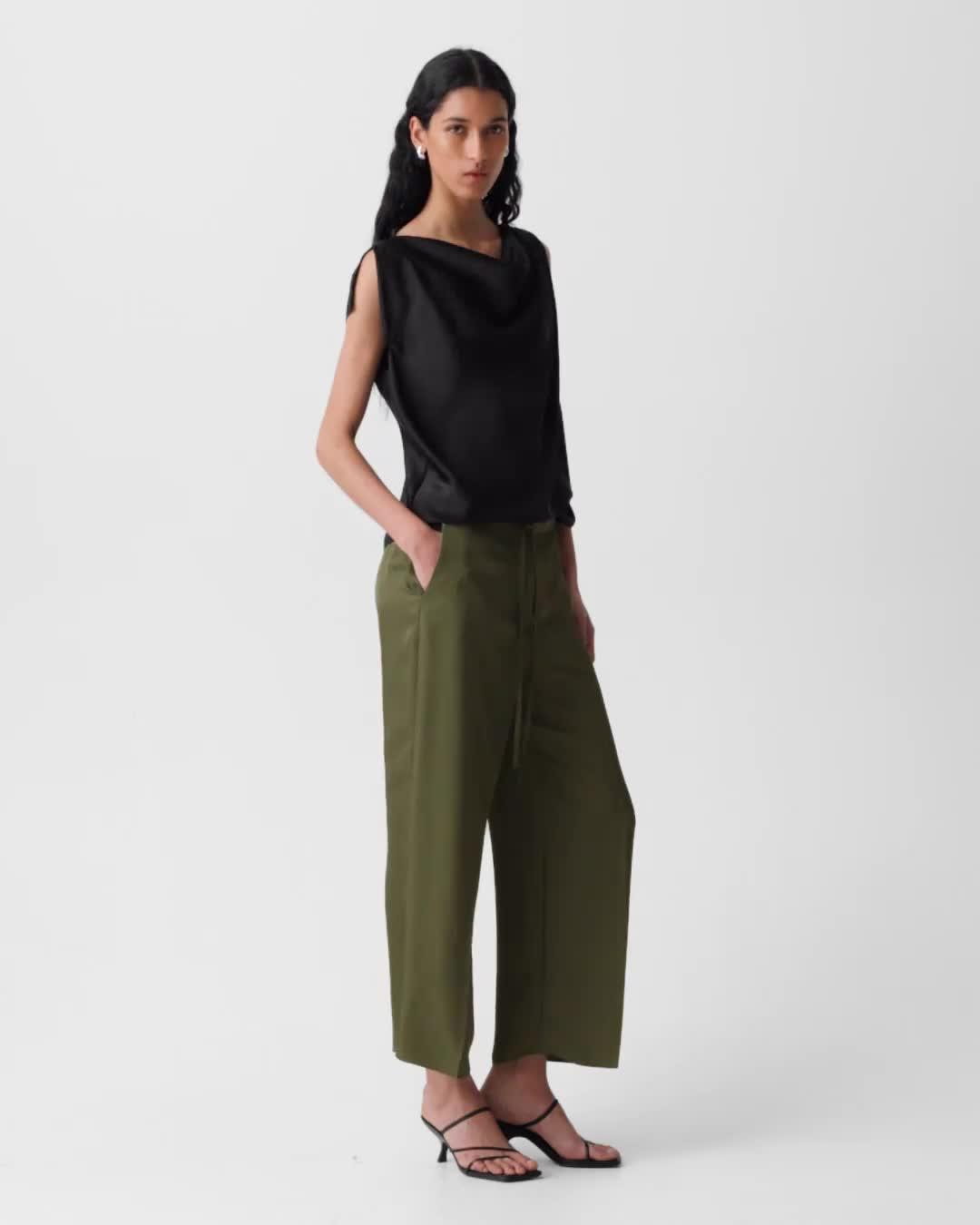 Cowl Neck Blouse in Silk Georgette