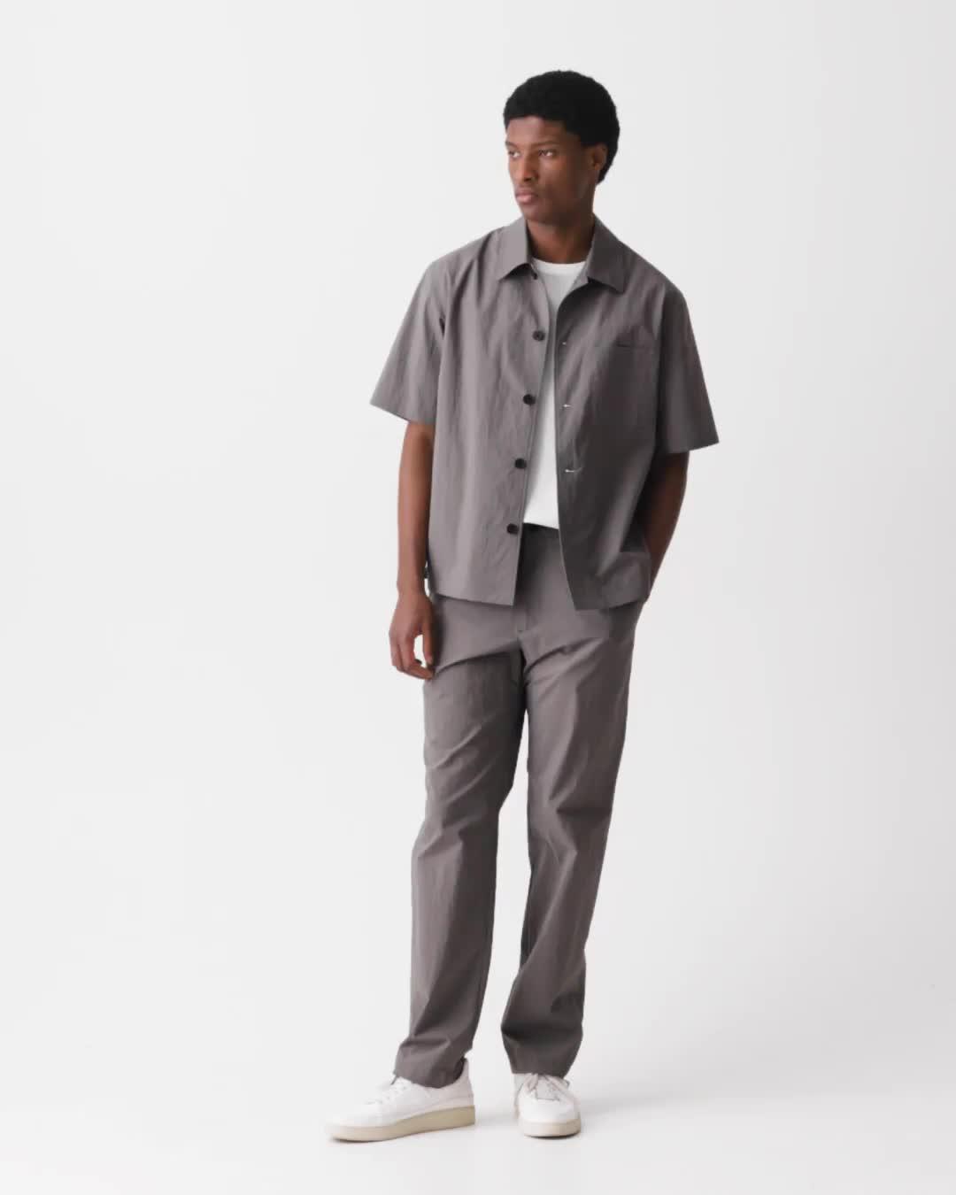 Standard Drawstring Pant in Textured Nylon