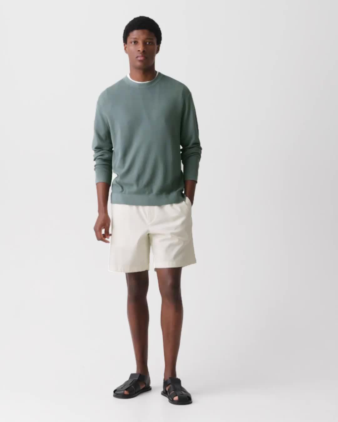 Crewneck Sweatshirt in Silk-Cotton