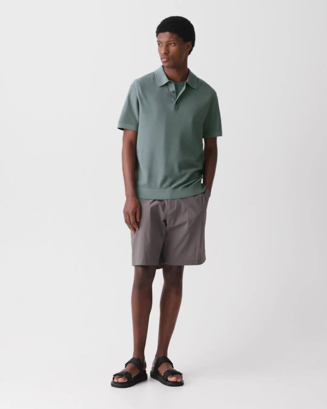 Polo Shirt in Silk-Cotton